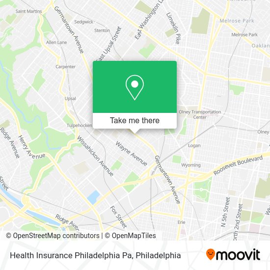 Mapa de Health Insurance Philadelphia Pa