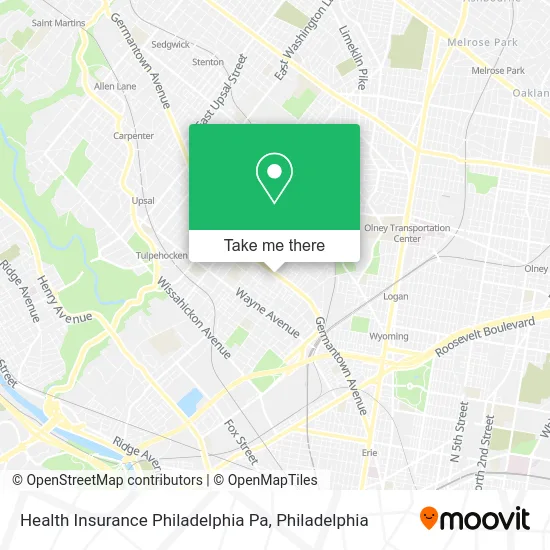 Health Insurance Philadelphia Pa map