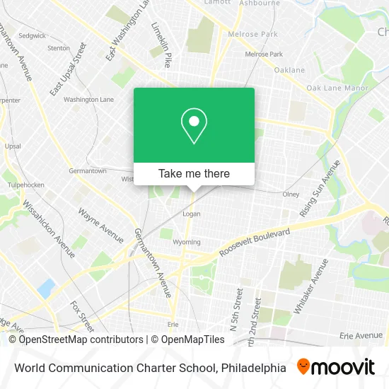 World Communication Charter School map