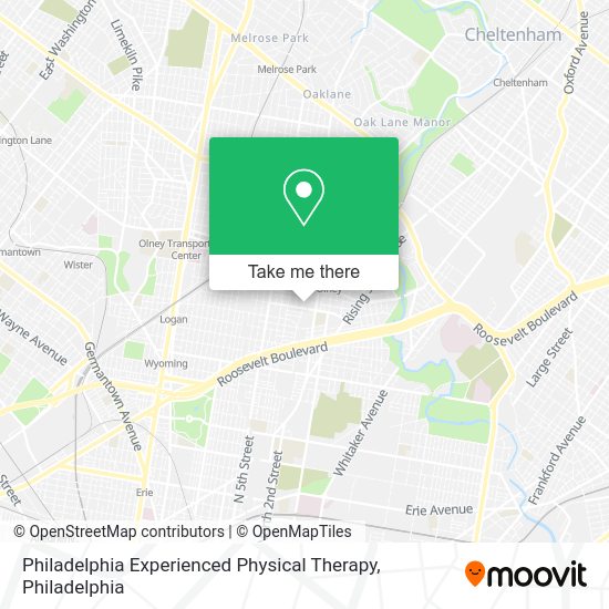 Mapa de Philadelphia Experienced Physical Therapy