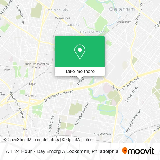 A 1 24 Hour 7 Day Emerg A Locksmith map