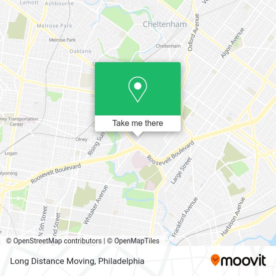 Long Distance Moving map
