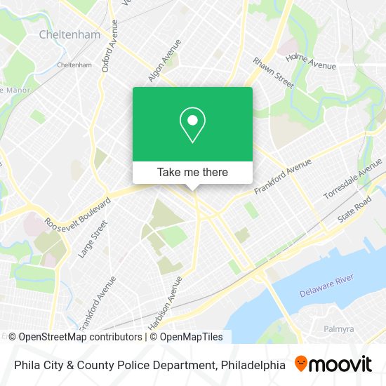 Phila City & County Police Department map