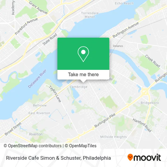 Riverside Cafe Simon & Schuster map