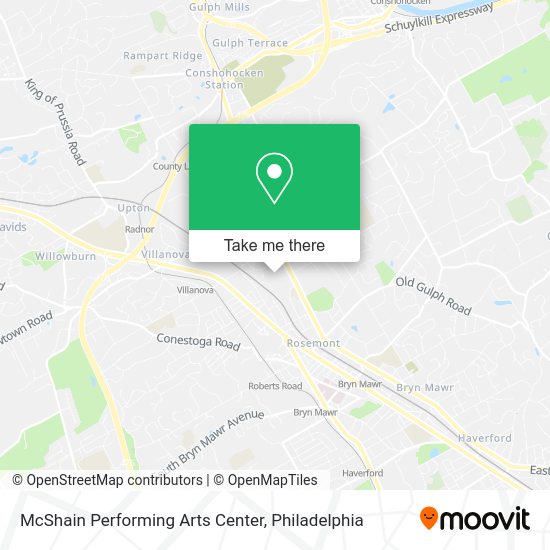 McShain Performing Arts Center map