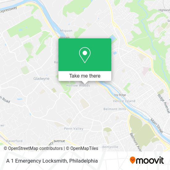 A 1 Emergency Locksmith map
