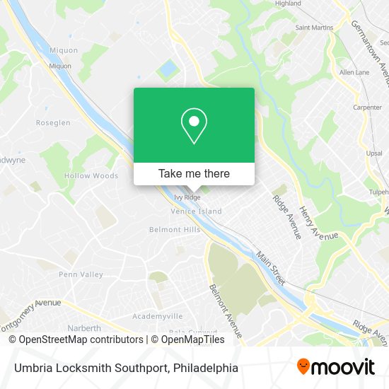 Mapa de Umbria Locksmith Southport