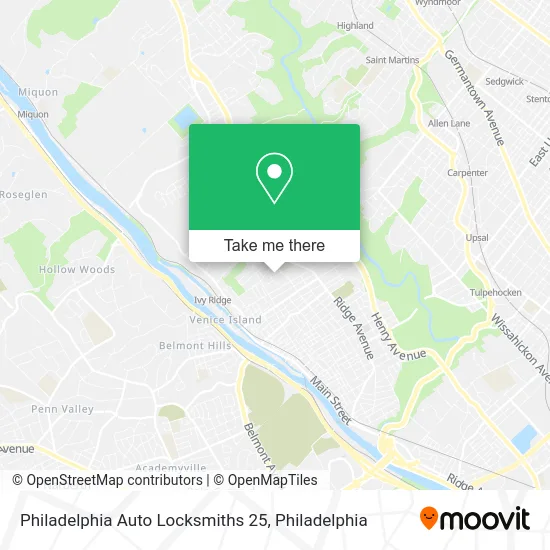 Philadelphia Auto Locksmiths 25 map