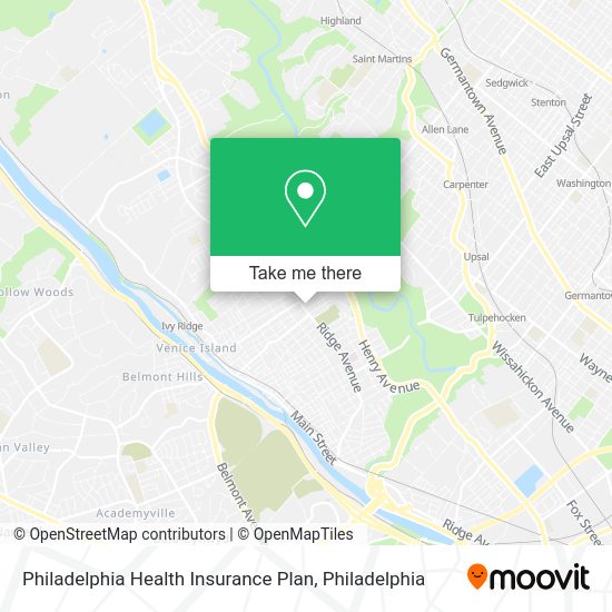 Philadelphia Health Insurance Plan map