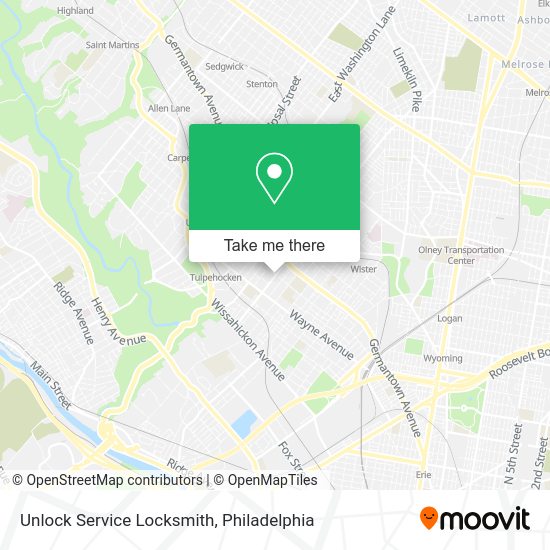 Unlock Service Locksmith map