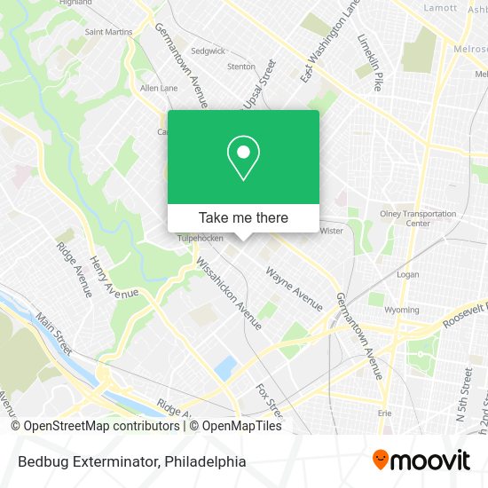 Mapa de Bedbug Exterminator