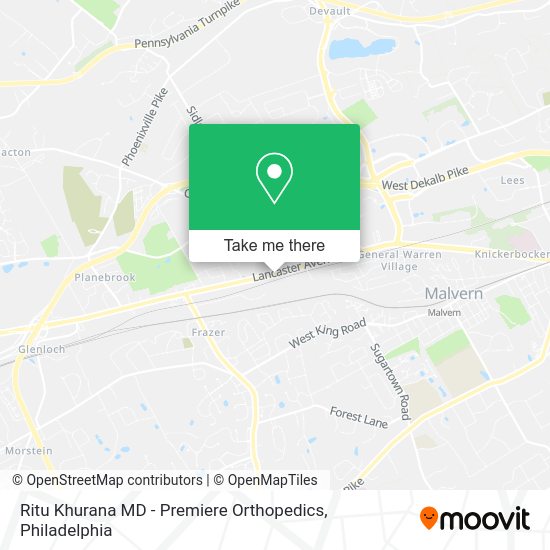 Ritu Khurana MD - Premiere Orthopedics map
