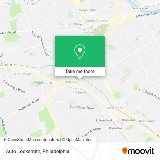 Auto Locksmith map