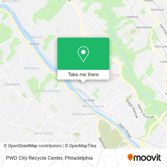 PWD City Recycle Center map