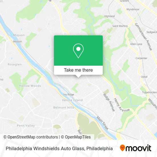 Philadelphia Windshields Auto Glass map