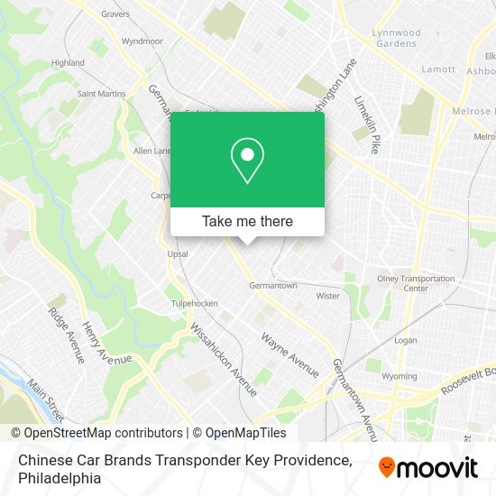 Mapa de Chinese Car Brands Transponder Key Providence