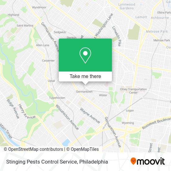 Stinging Pests Control Service map