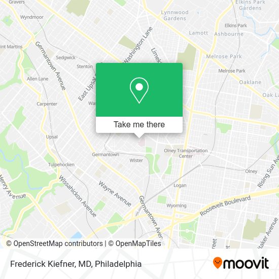 Frederick Kiefner, MD map
