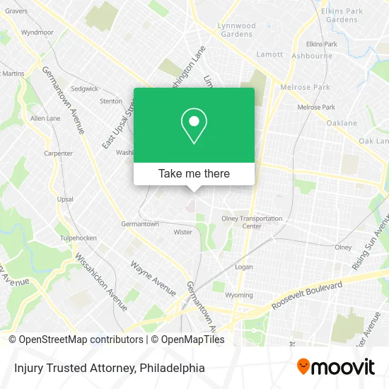 Injury Trusted Attorney map