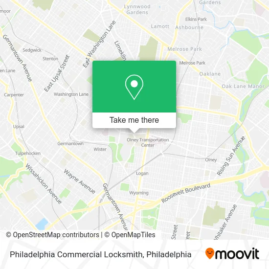 Philadelphia Commercial Locksmith map