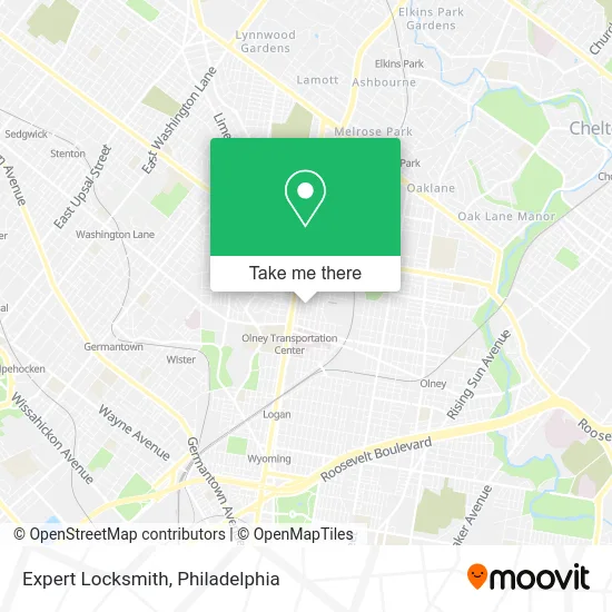 Mapa de Expert Locksmith