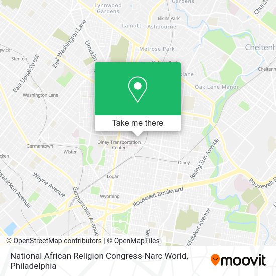 Mapa de National African Religion Congress-Narc World