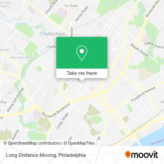 Long Distance Moving map