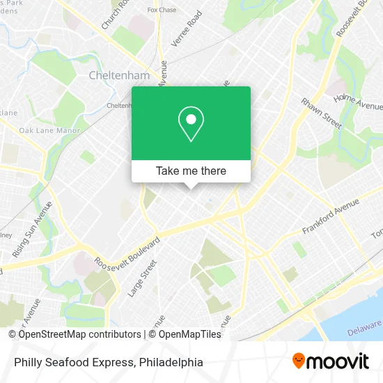 Philly Seafood Express map