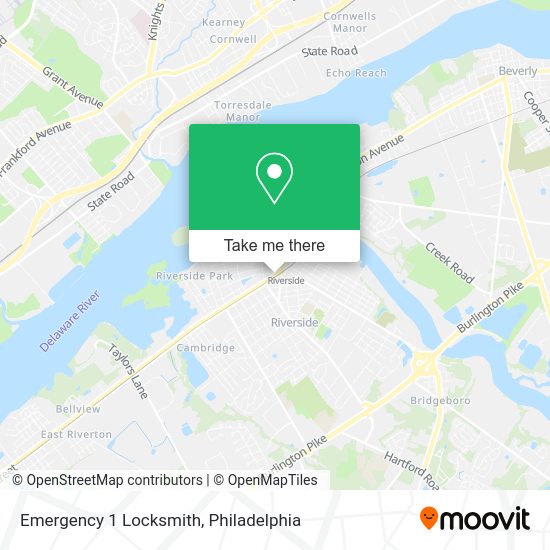 Emergency 1 Locksmith map