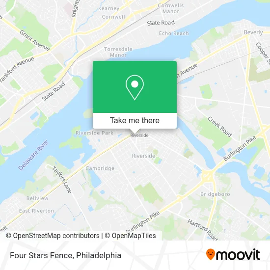 Four Stars Fence map