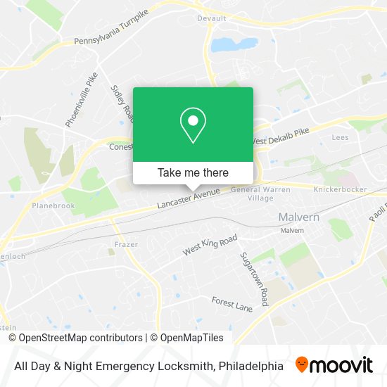Mapa de All Day & Night Emergency Locksmith