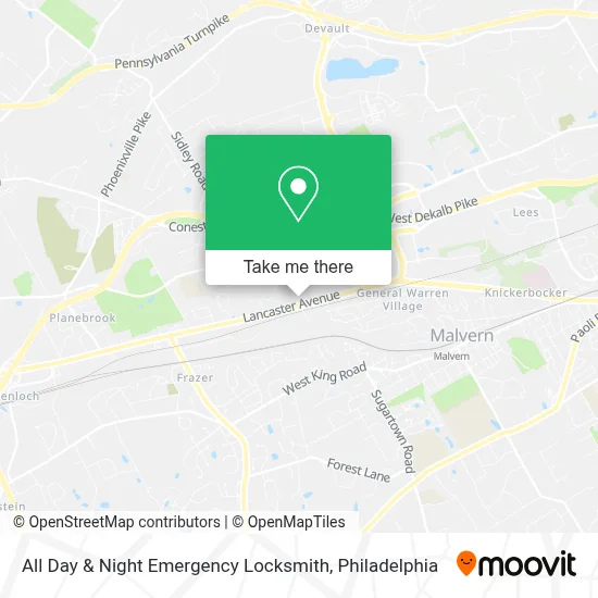 All Day & Night Emergency Locksmith map