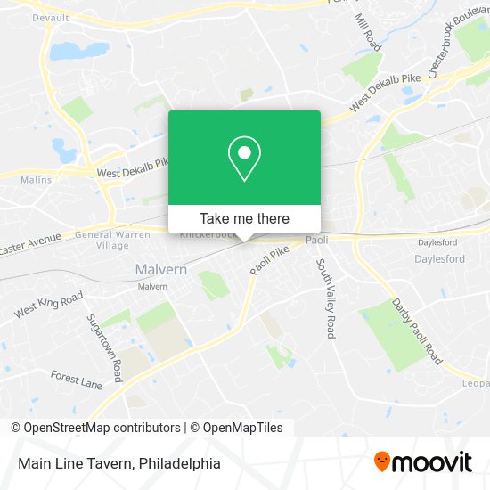 Main Line Tavern map