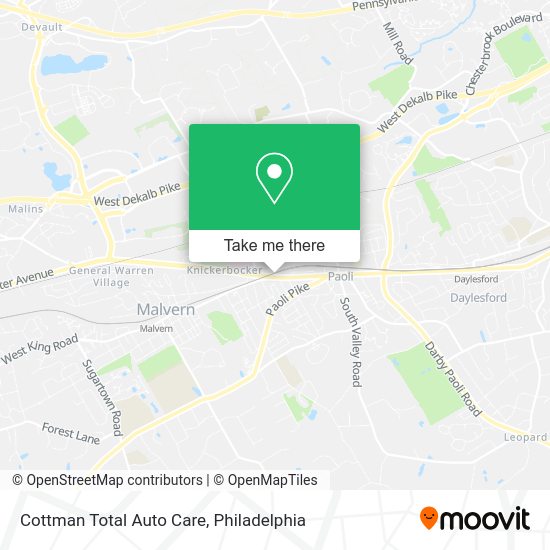 Cottman Total Auto Care map