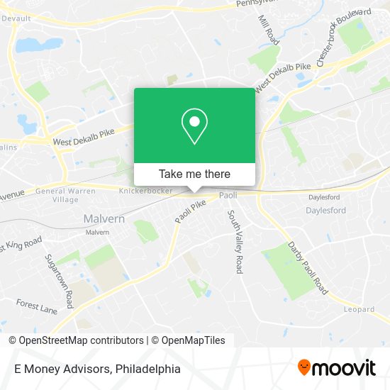 E Money Advisors map