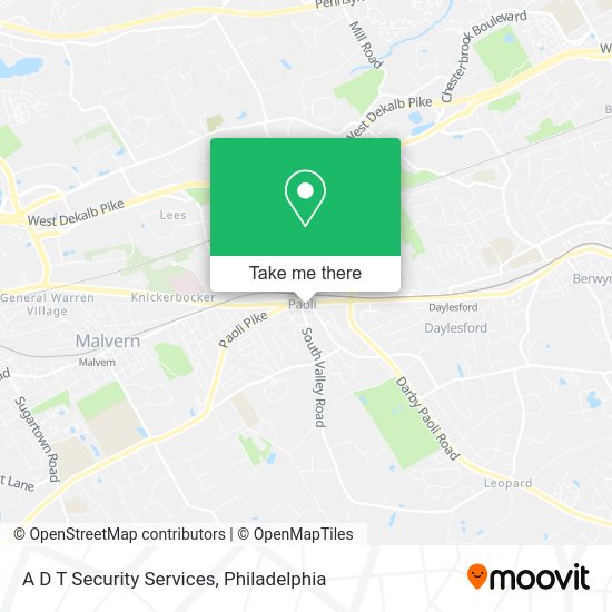 A D T Security Services map