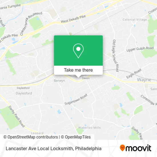 Mapa de Lancaster Ave Local Locksmith