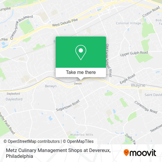Mapa de Metz Culinary Management Shops at Devereux