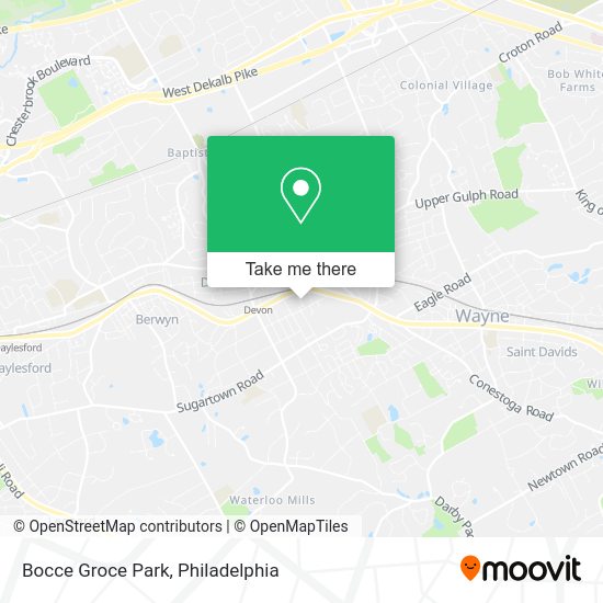 Bocce Groce Park map