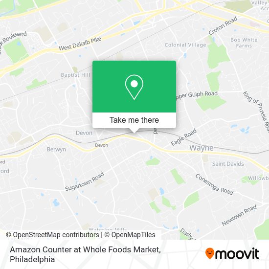 Mapa de Amazon Counter at Whole Foods Market