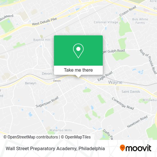 Mapa de Wall Street Preparatory Academy