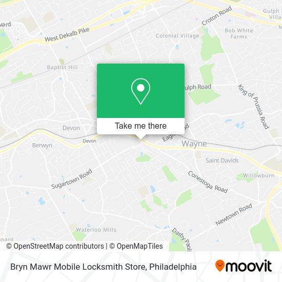 Mapa de Bryn Mawr Mobile Locksmith Store