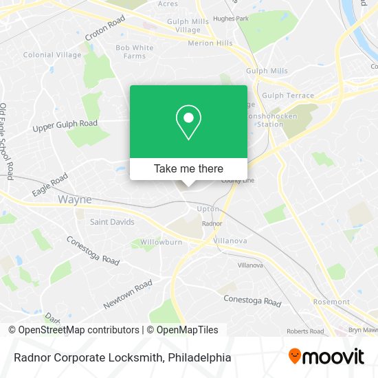 Radnor Corporate Locksmith map