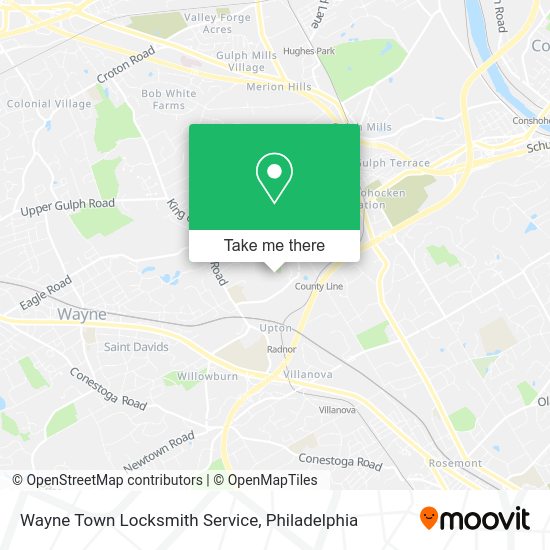 Wayne Town Locksmith Service map