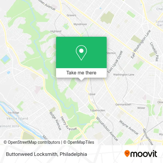 Buttonweed Locksmith map