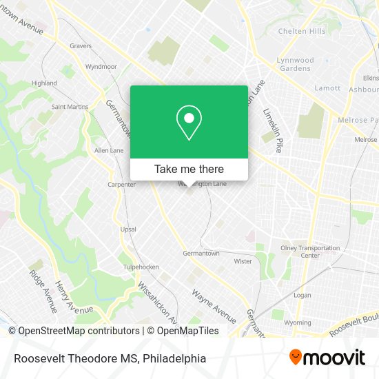 Mapa de Roosevelt Theodore MS