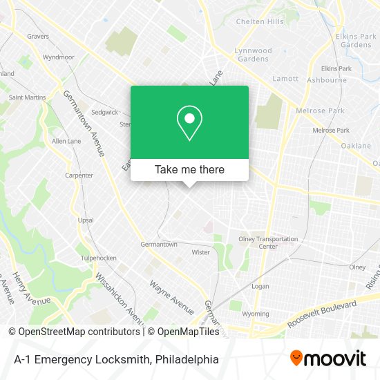 A-1 Emergency Locksmith map