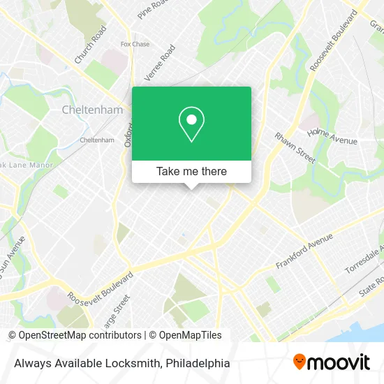 Always Available Locksmith map
