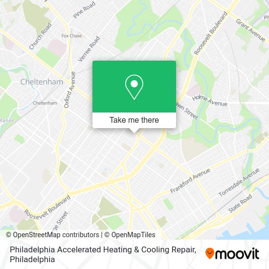 Philadelphia Accelerated Heating & Cooling Repair map