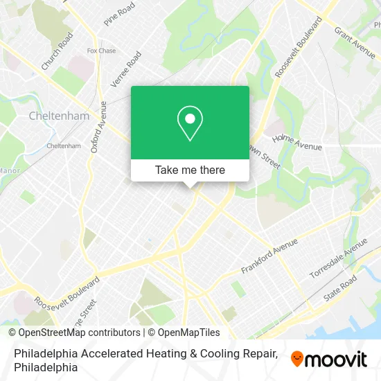 Philadelphia Accelerated Heating & Cooling Repair map